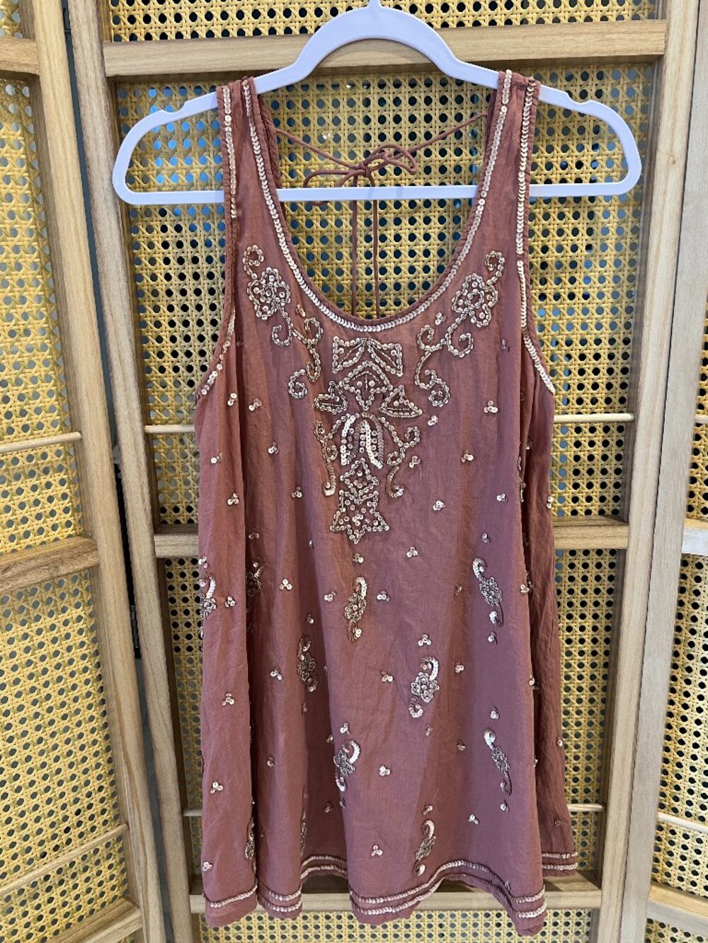 Free People Starry Night Sequin Slip Dress Size S